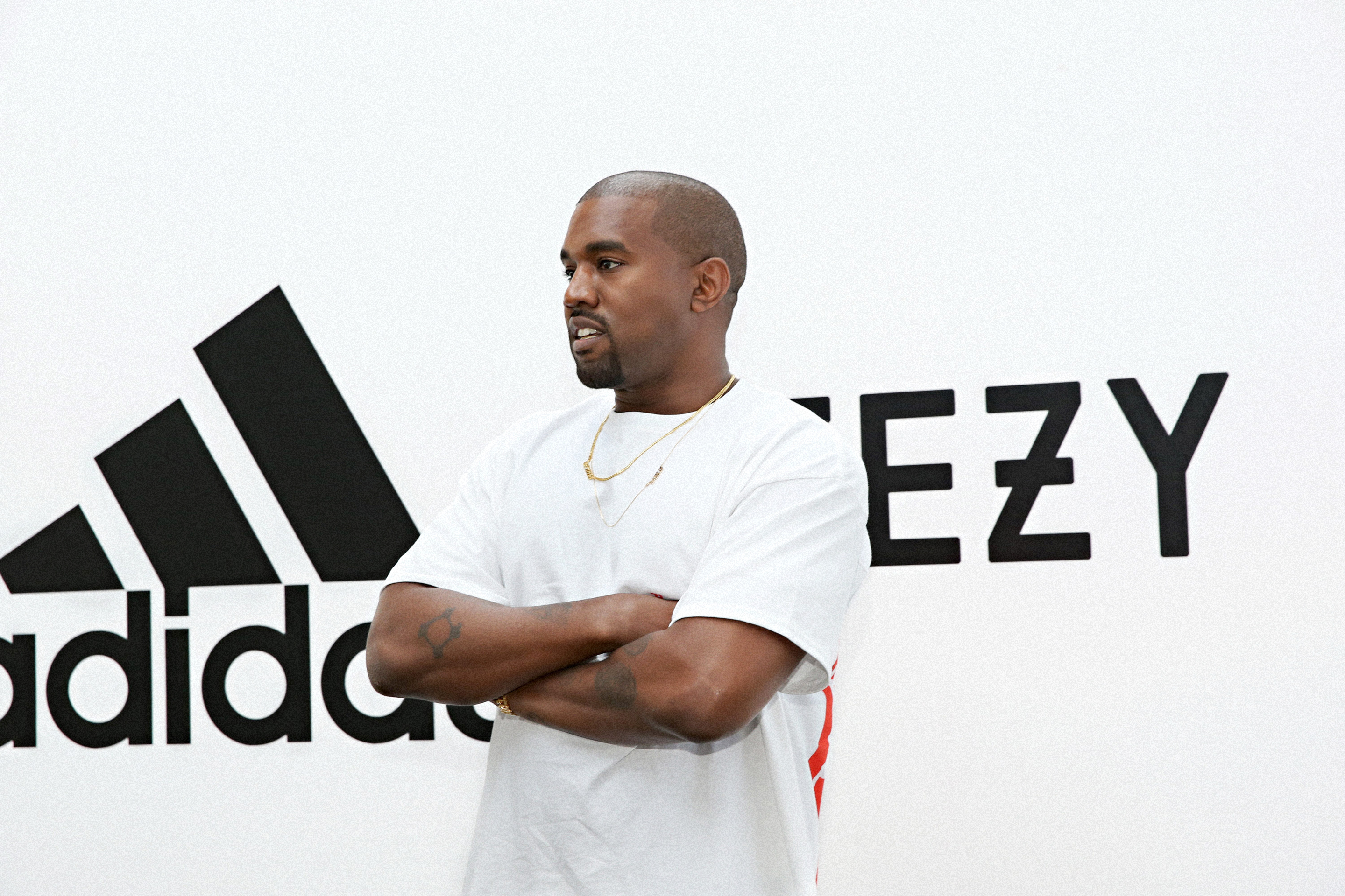 HOLLYWOOD, CA - JUNE 28: Kanye West at Milk Studios on June 28, 2016 in Hollywood, California. adidas and Kanye West announce the future of their partnership: adidas + KANYE WEST (Photo by Jonathan Leibson/Getty Images for ADIDAS)