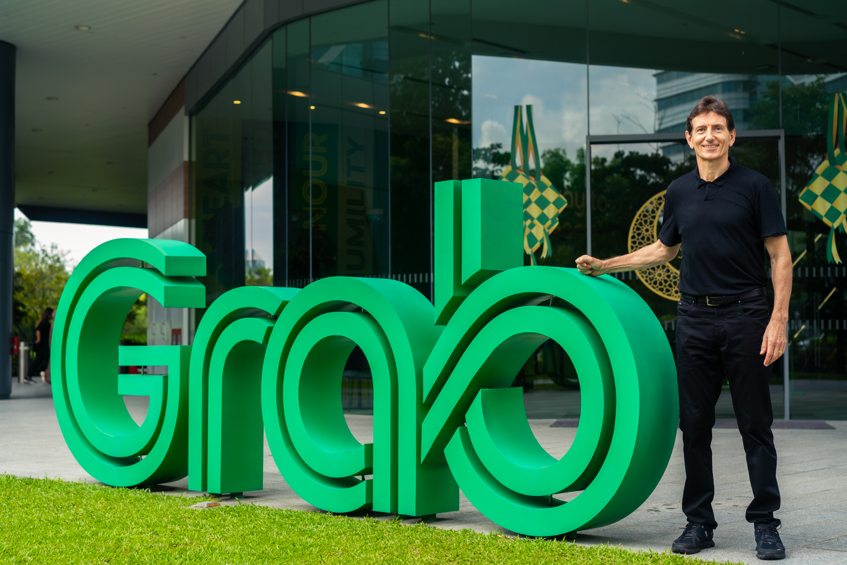 Alex Hungate, COO of Grab, outside the company's headquarters in Singapore.