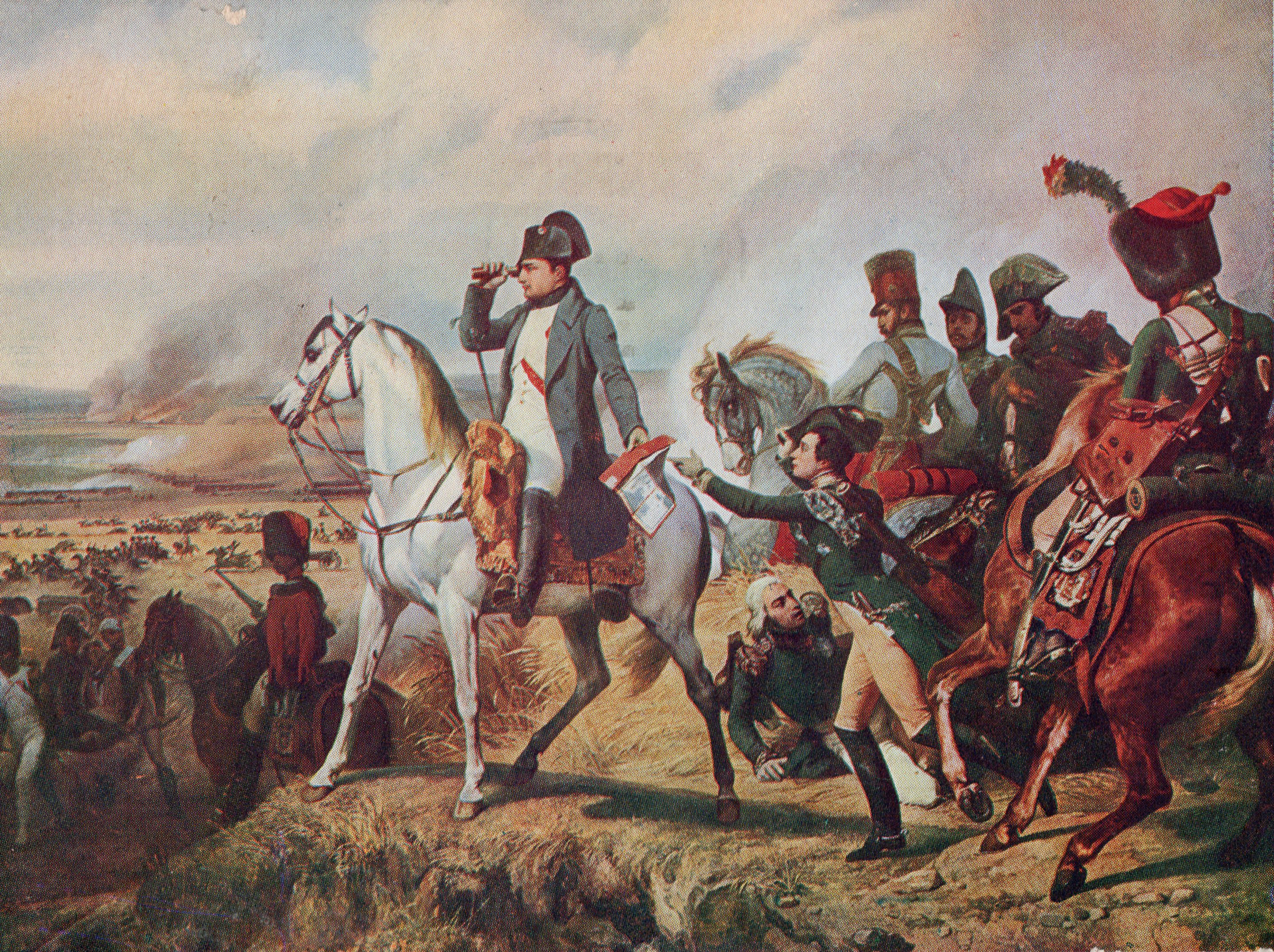 painting of Napoleon Bonaparte on horseback